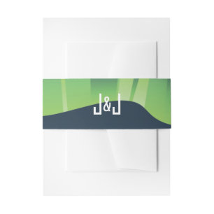 Bandeau De Faire-part Winter Wonderland Auroras Invitation Belly Band