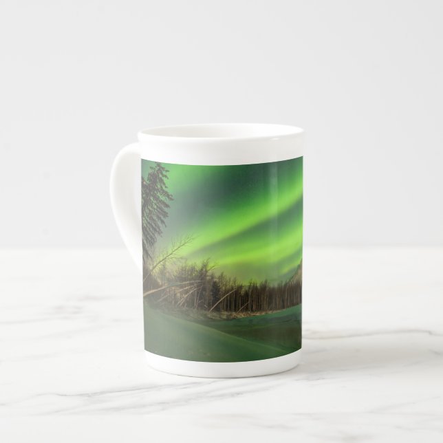 Banded Aurora Bone China Mug (Front Left)