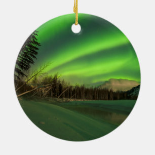 Banded Aurora Ceramic Ornament