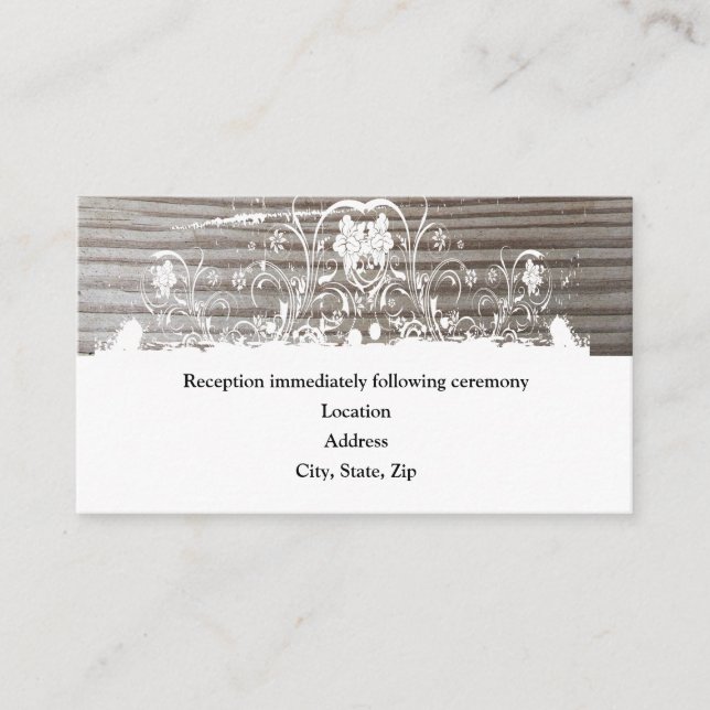 Banded Wood Reception Enclosure Cards (Front)
