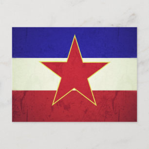 Bandeira Iugoslávia Postcard