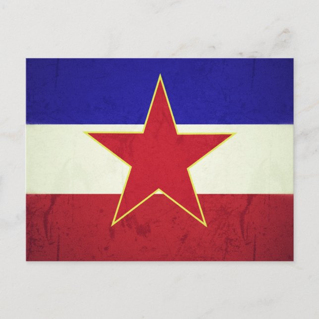 Bandeira Iugoslávia Postcard (Front)