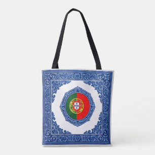 "Bandeira Portuguesa": Saco de pano com estampado Tote Bag