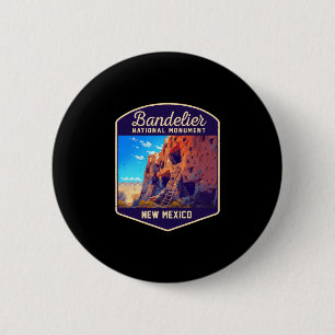 Bandelier national monument new mexico hiking 2 inch round button