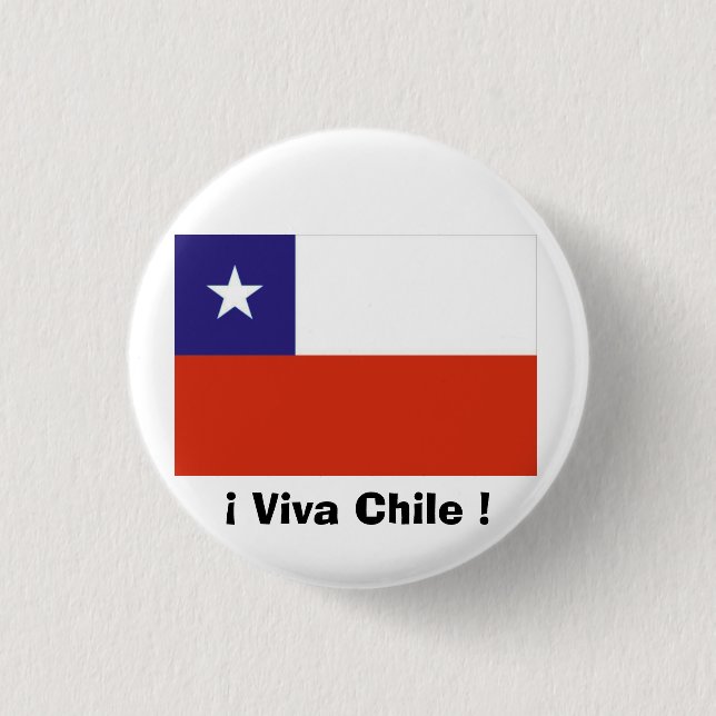 Bandera Chile VII 1 Inch Round Button (Front)