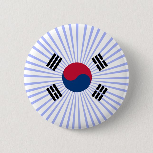 Bandera coreana 2 inch round button (Front)