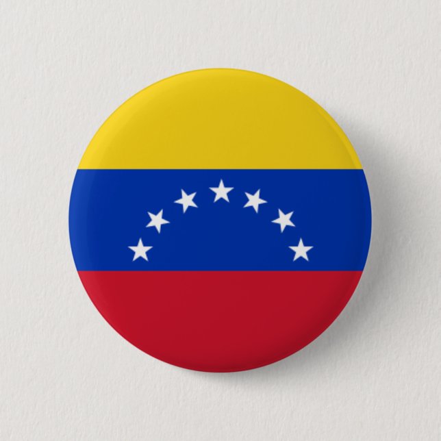 Bandera de Venezuela, 7 Estrellas 2 Inch Round Button (Front)