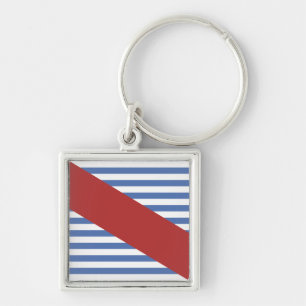 Bandera del Departamento de Canelones - Uruguay Keychain