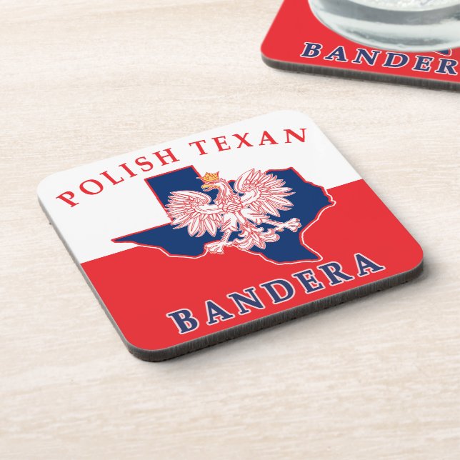 Bandera Polish Texan Coaster (Left Side)
