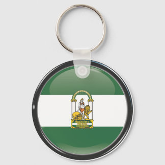 Bandera y escudo de Andalucía Keychain