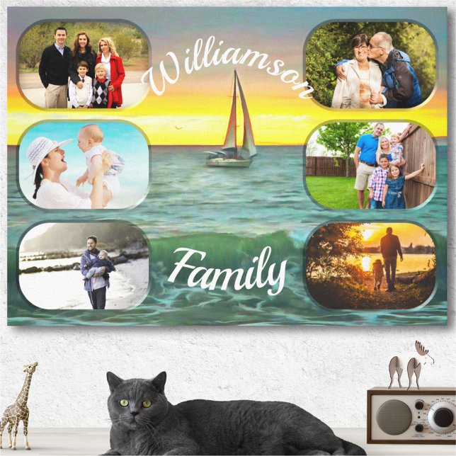 Banderas Bay Family Sunset 0884 Art Canvas Print (Creator Uploaded)