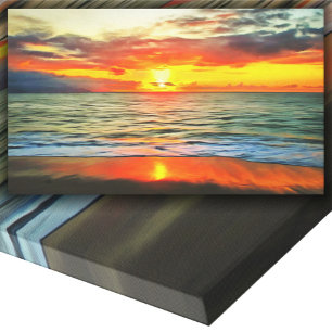 Banderas Bay Sunset 1738 Art Canvas Print
