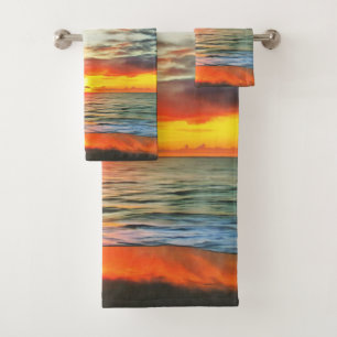 Banderas Bay Sunset 1738 Bath Towel Set