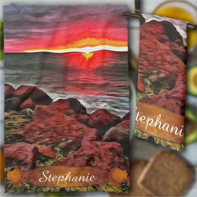 Banderas Rocky Sunset 914 Kitchen Towel (Creator Uploaded)