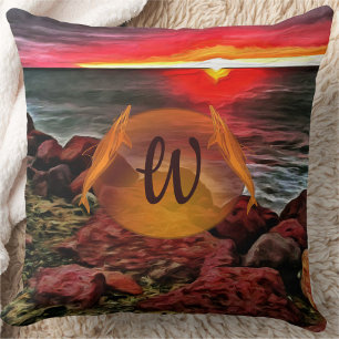 Banderas Rocky Sunset 914 Throw Pillow