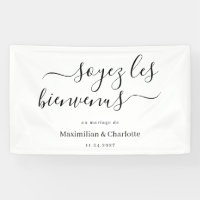 Banderole Bienvenue Mariage Moderne & Chic