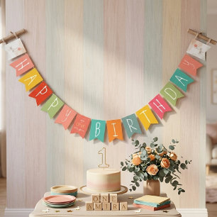 Banderole d'anniversaire Joyeuse Oie Colorée Folle