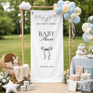 Banderole de Bienvenue pour Baby Shower Minimalist