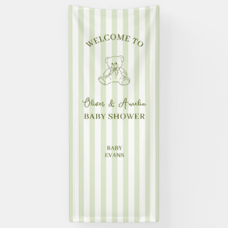 Banderole de Bienvenue pour Baby Shower Ours en Pe