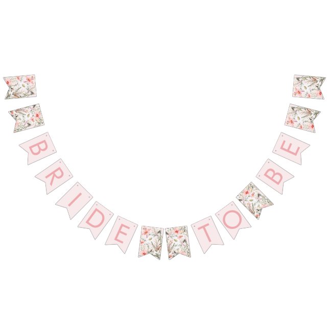 Banderole de fanions de fleurs sauvages rose pour  (Tout)
