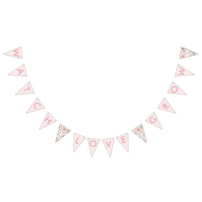 Banderole de guirlande de fleurs sauvages rose pou (Tout)