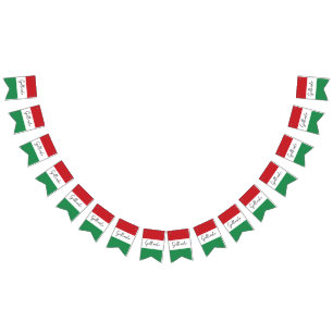 Banderole de réunion de famille italienne rouge et