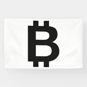Banderole en vinyle Bitcoin B Bold 2,5x4