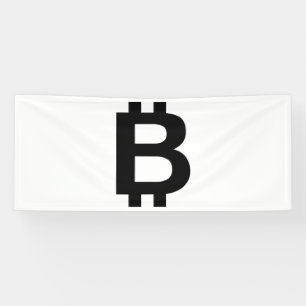 Banderole en vinyle Bitcoin B Bold 2,5x6
