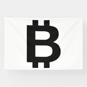 Banderole en vinyle Bitcoin B gras 4x6