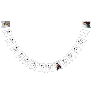 Banderole moderne Black White Photo Graduation