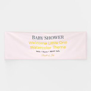 Banderole pour Baby Shower Joie à l'aquarelle