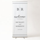 Accueil Mariage de Monogramme noir simple