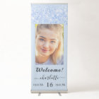 Bienvenue bébé bleu parties scintillant photo