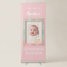 Cadre photo Pastel Floral Rose Menthe