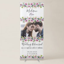 Dîner de répétition Mariage rose Floral