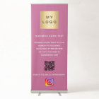 Logo de l'entreprise code qr instagram vert rose f