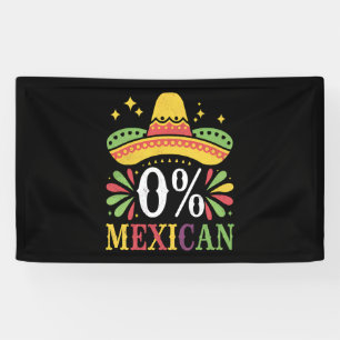 Banderoles 0% Mexicain Zéro Pour Cent Drôle Cinco De Mayo