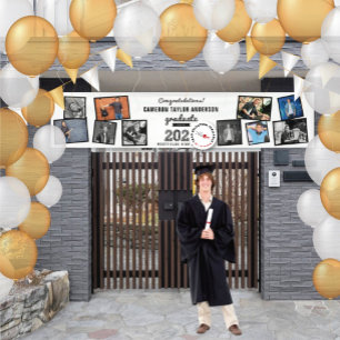 Banderoles 2024 Graduate Sketch 10 Photo Collage Grad Party