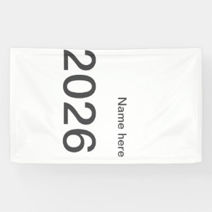 Banderoles 2026 2027 2028 nom titre ici année lettre gras