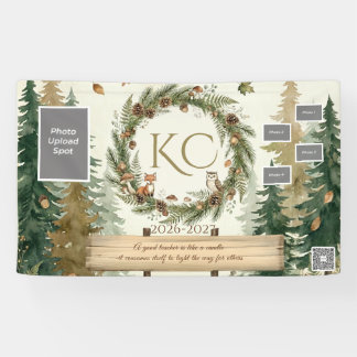 Banderoles 2026-2027 Woodland Forest Teacher Photo Banner