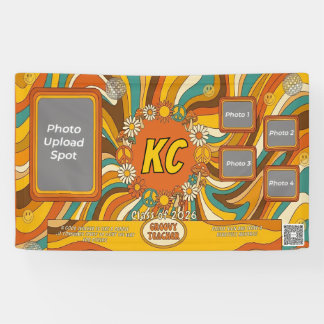 Banderoles 2026 Groovy Retro Teacher Photo Banner