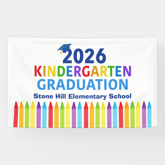 Banderoles 2026 Kindergarten Graduation Elementary School (Horizontal)
