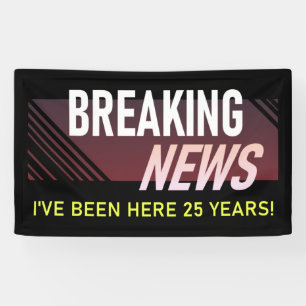 Banderoles 25 ans Anniversaire du travail Appréciation de l'e
