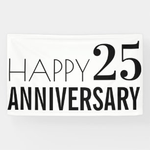 Banderoles 25e anniversaire du Mariage d'argent  
