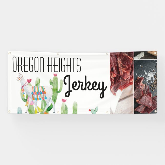 Banderoles 2,5 pouces x 6 pouces Faire-part Boho Llama Bohemi (Horizontal)