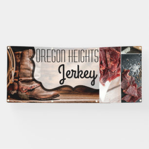 Banderoles 2,5 x 6' Faire-part d'affaires Cowboy Boots Barn W