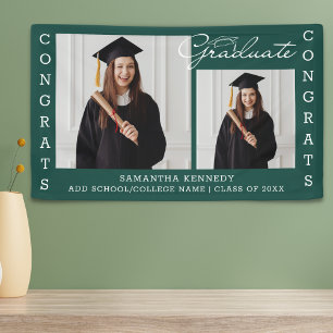Banderoles 2 Collage Photo Félicitations Classe Grad De 2023