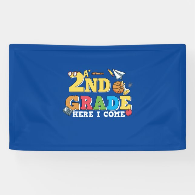 Banderoles 2nd Grade Teacher 2nd Grade Here I Come (Horizontal)