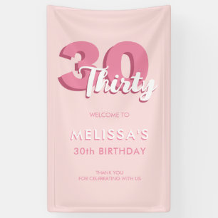 Banderoles 30e anniversaire de Modern Pink