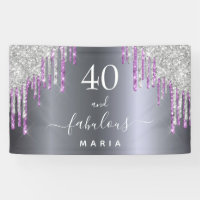 40 fabuleux anniversaire argent violet parties sci